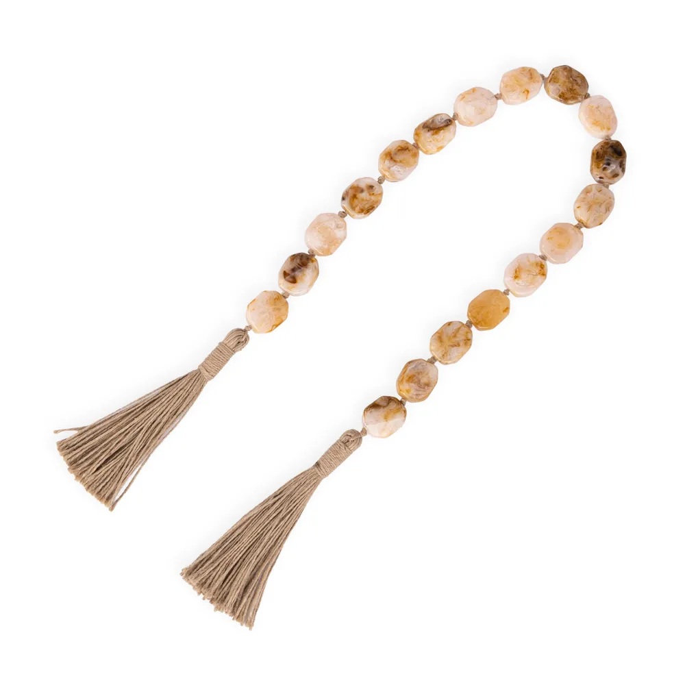 Colar Decorativo para Mesa Boho Bege 101cm Mart
