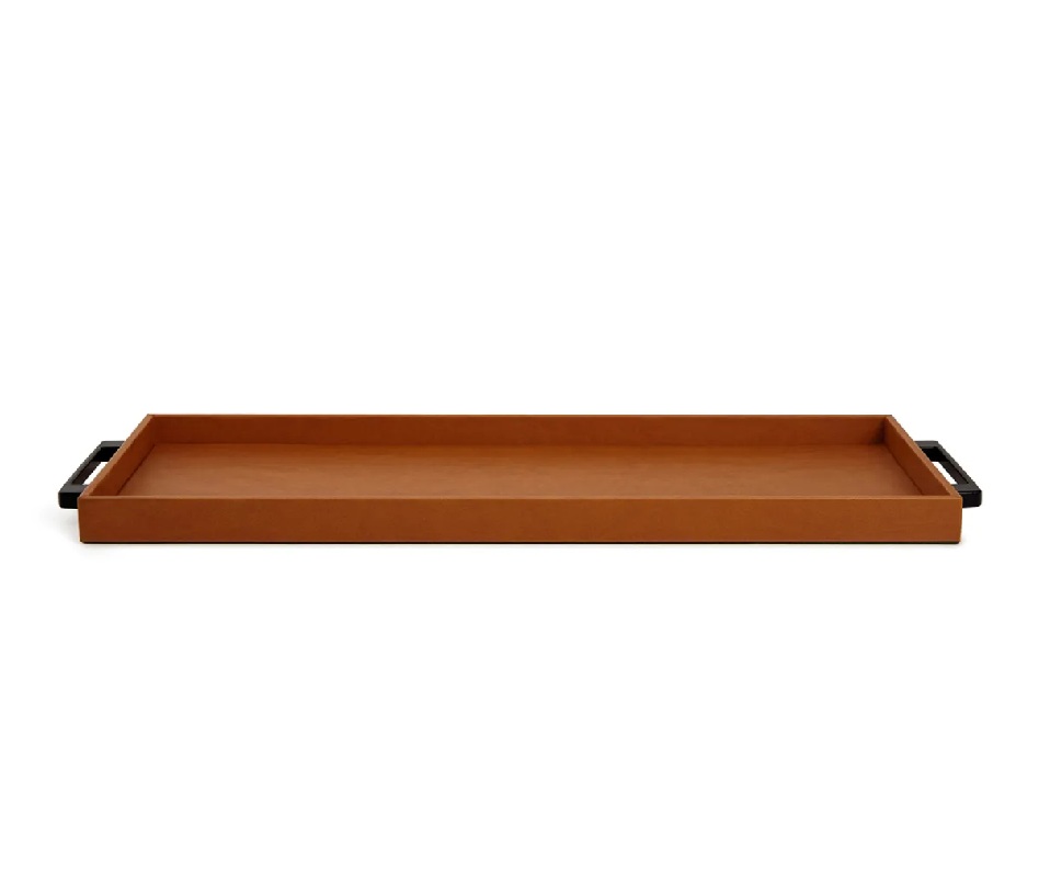 Bandeja Decorativa em MDF com Revestimento em PU Terracota 52cm Mart