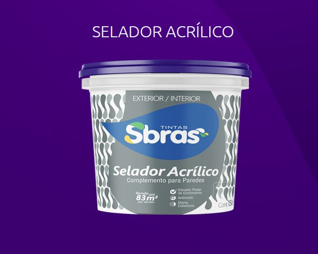 Selador Acrilico 3,6 Litros Sbras