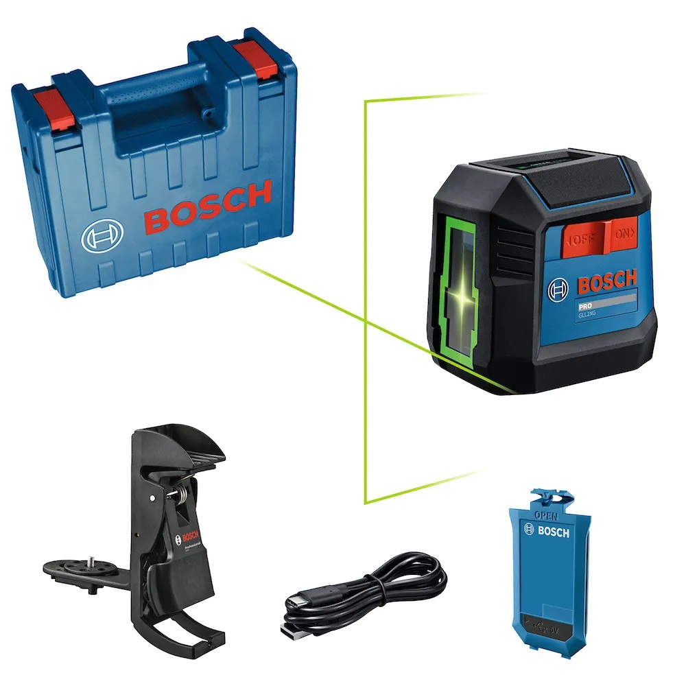Nível Laser de Linhas Verdes GLL2XG LI + BM 3 Bosch