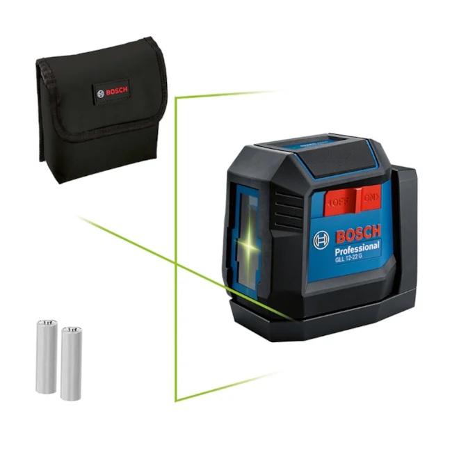 Nível a Laser Verde GLL 12-22G 12 Metros 2 Linhas Bosch