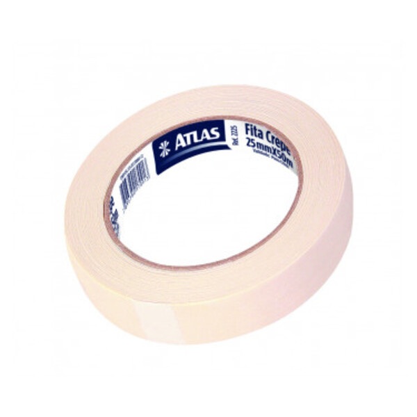 Fita Crepe 25mmX50metros Branca Atlas