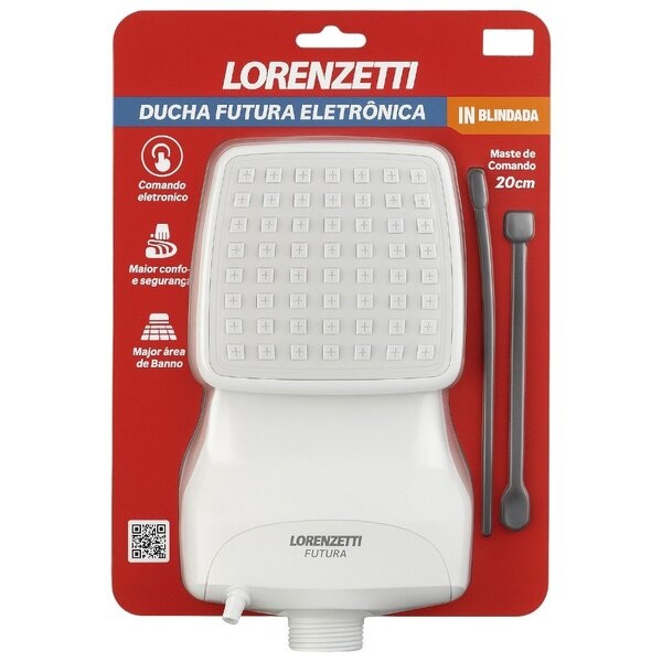 Ducha Futura Eletrônica Blindada Branco 220v 7500w Lorenzetti