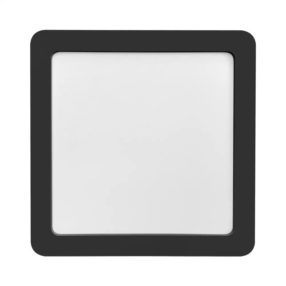 Painel Led Abs Play Sobrepor Quadrado 12W 4100K Preto Blumenau