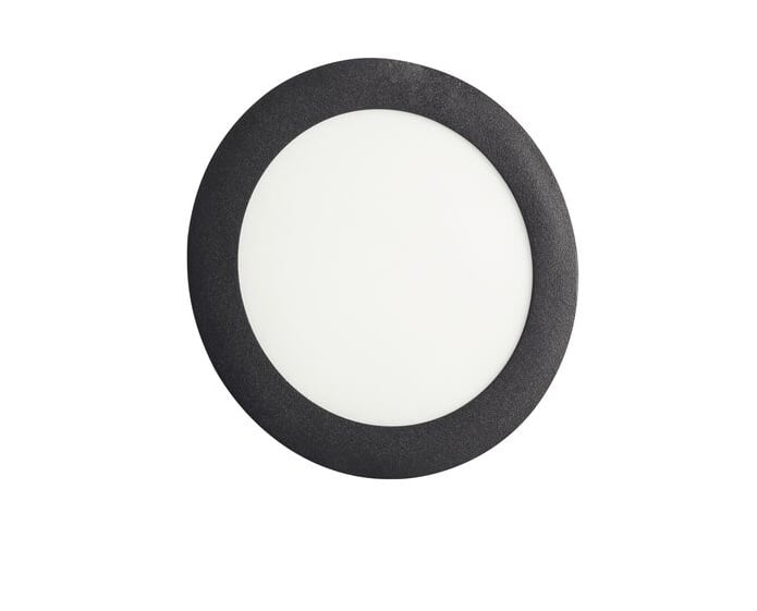 Plafon Fita Led Redondo de Embutir Preto 12W 6500K Tramontina