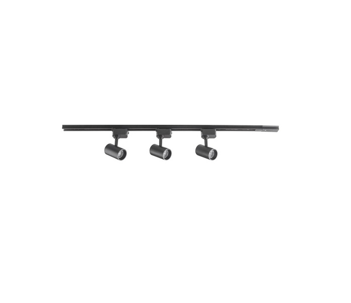 Luminária Trilho Eletrificado 1 Metro com 3 Spots 5W Preto 6500K Tramontina