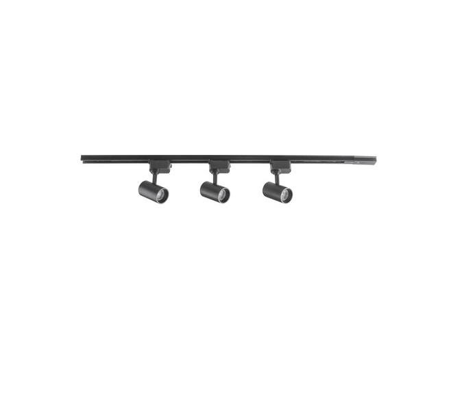 Luminária Trilho Eletrificado 1 Metro com 3 Spots 10W Preto 3000K Tramontina
