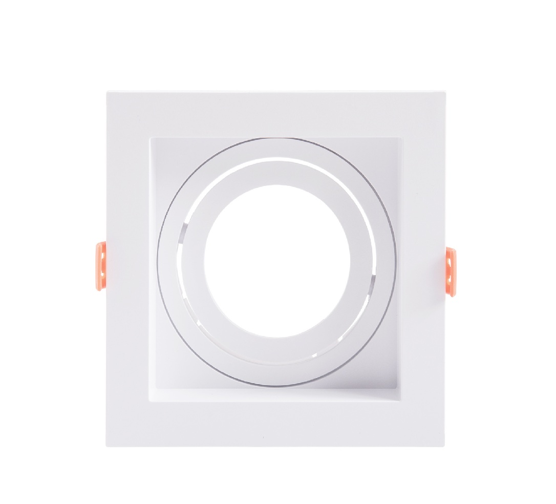 Suporte  Para Lampada PAR20 Embutir Quadrado Branco Tramontina