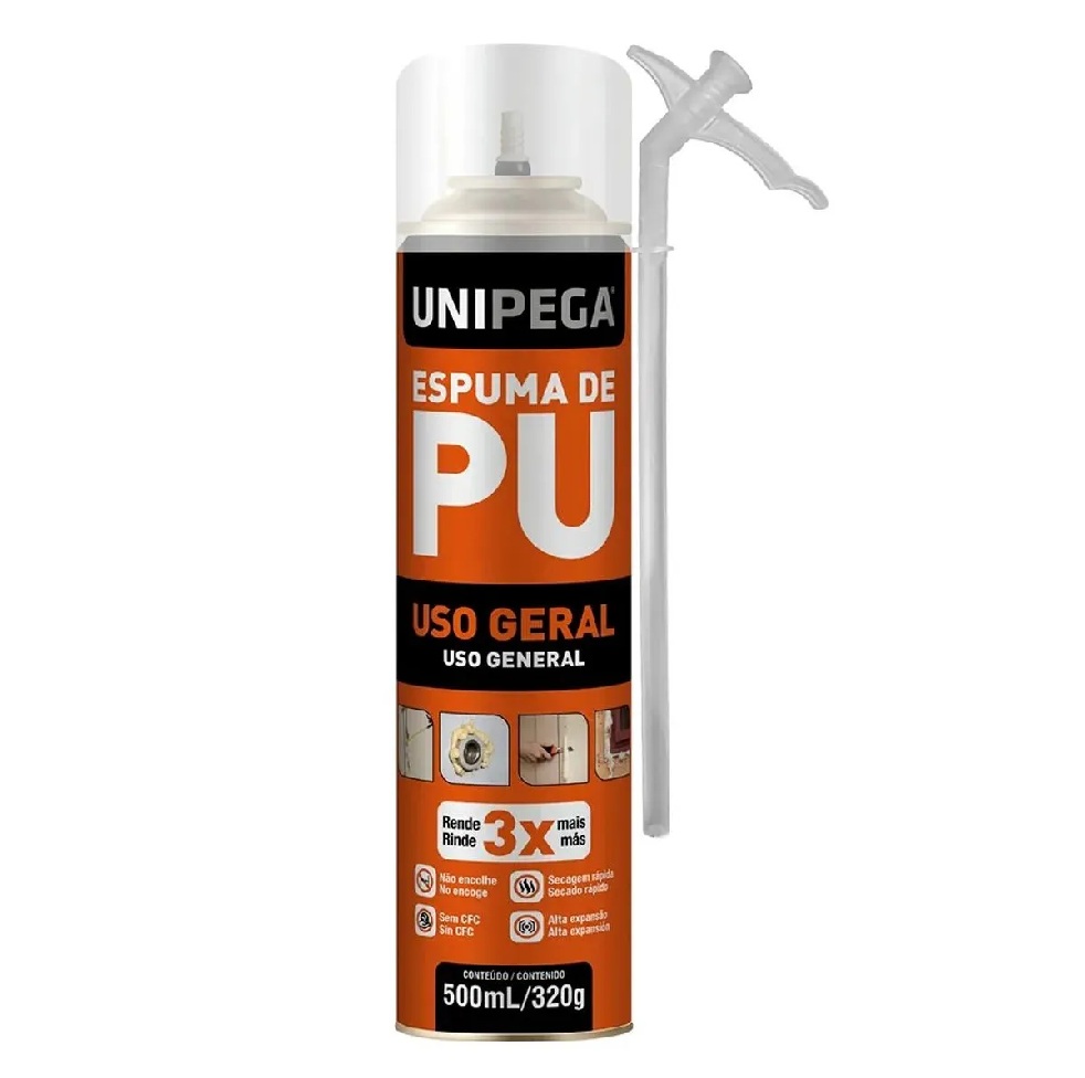 Espuma Expansiva Pu Aerossol 500ml Unipega