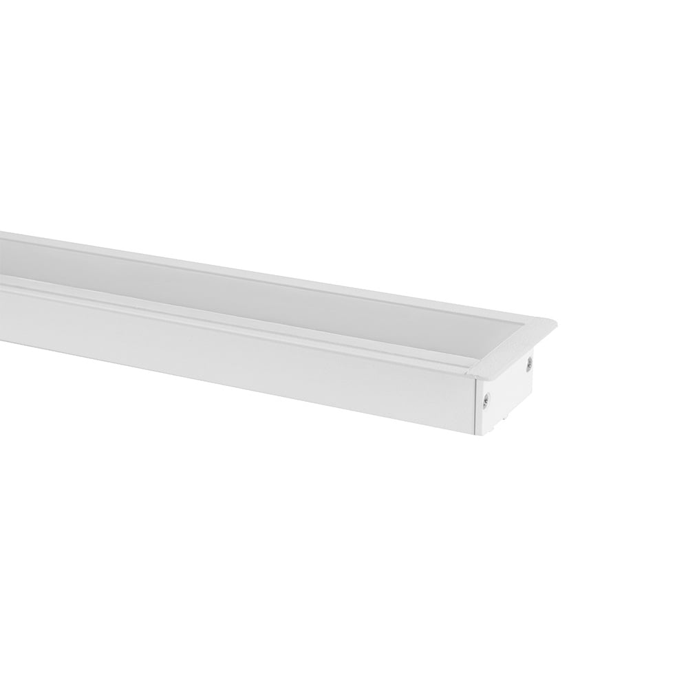 Perfil Embutir Aluminio 48x20mm Branco Fosco 3 Metros Blumenau