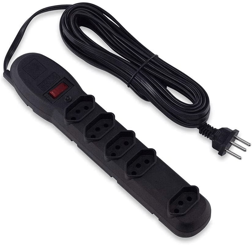 Protetor/adaptador biv c/5 Toma 6m Force
