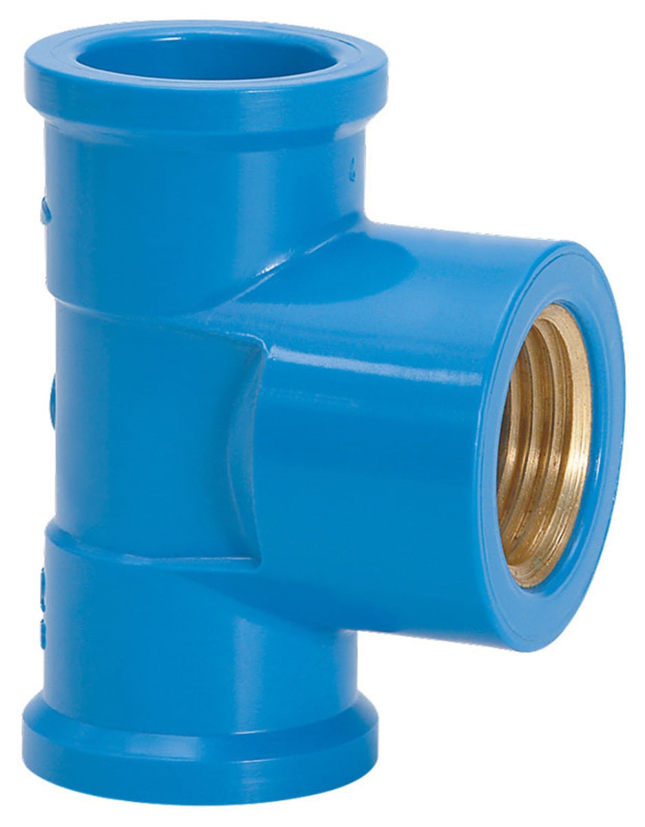 Te 25mmx1/2 lrm C/bucha Azul Amanco