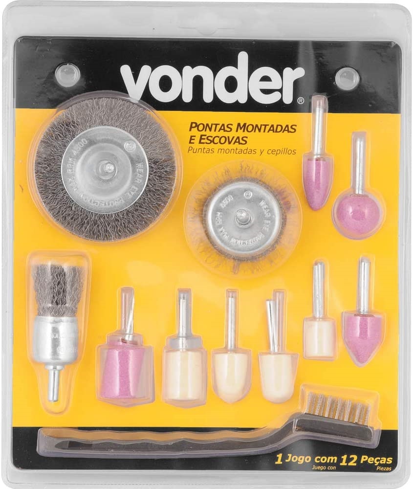 Jogo de Pontas e Escovas 12pcs Vonder