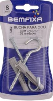 Gancho c/ Bucha oco 08mm 5,0x85mm